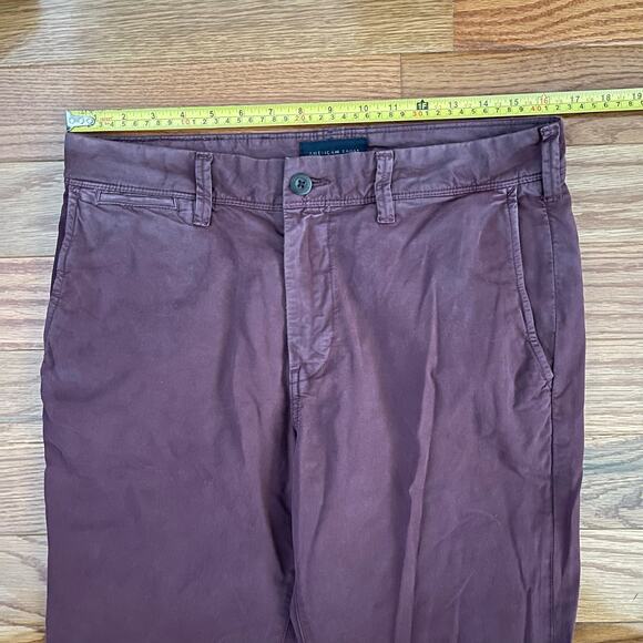 American Eagle Next Level Flex Slim Fit Pants Mens 31x32* Brown Stretch Normcore - Picture 7 of 10